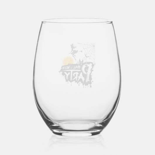 Halloween Weinglas Ohne Stiel (Rückseite)