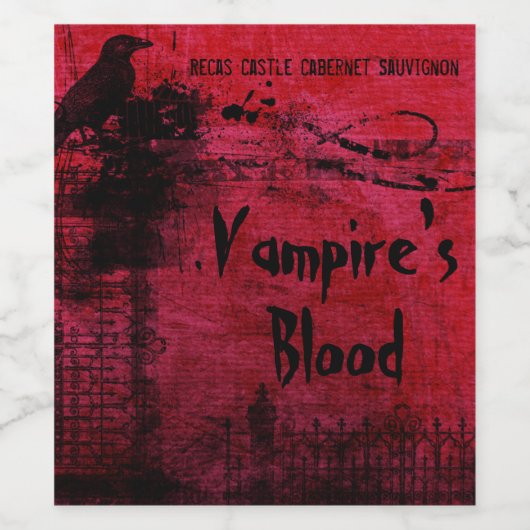 Halloween-Weinlabel Weinetikett (Einzelnes Label)