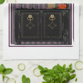 Halloween Weiße Hexe und Kuchenhandtuch Geschirrtuch (Gefaltet)