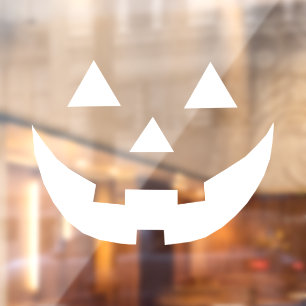Halloween weiße Kürbislaterne beängstigend lust Fensteraufkleber