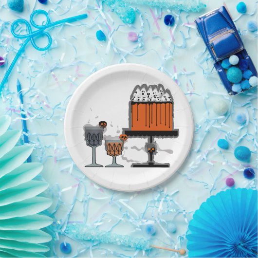 Halloween Weißer Apfelwein-Party Pappteller (Party)