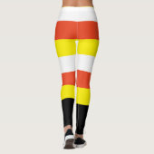 Halloween, weißes Orangengelb und schwarz Leggings (Rückseite)