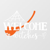 Halloween Welcome Hexen Fensteraufkleber (Blatt)