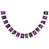 Halloween Welcome Mortals Black Lila Wimpelkette (Alle)