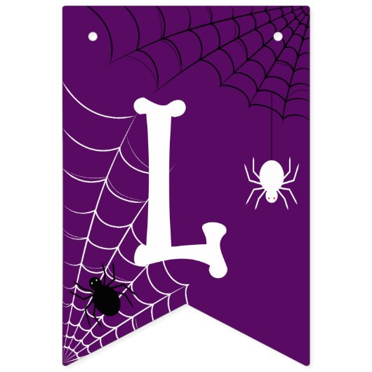 Halloween Welcome Mortals Black Lila Wimpelkette (Dritte Fahne)