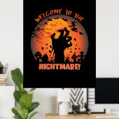 Halloween Welcome To The Nightmare Poster (Heimbüro)