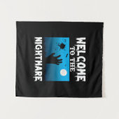 Halloween Welcome To The Nightmare Wandteppich (Vorderseite (Horizontal))