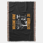 Halloween Welcome Zuhause Oktober Geburtstag Decke (Vorderseite Vertikal)