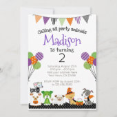 Halloween-Welpen - Einladung zum Geburtstag (Vorderseite)