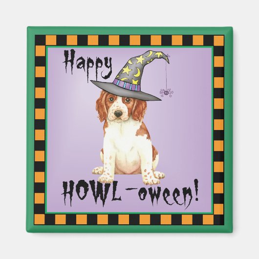 Halloween Welsh Springer Spaniel Magnet (Vorne)