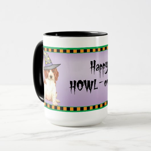 Halloween Welsh Springer Spaniel Tasse (Vorderseite Links)