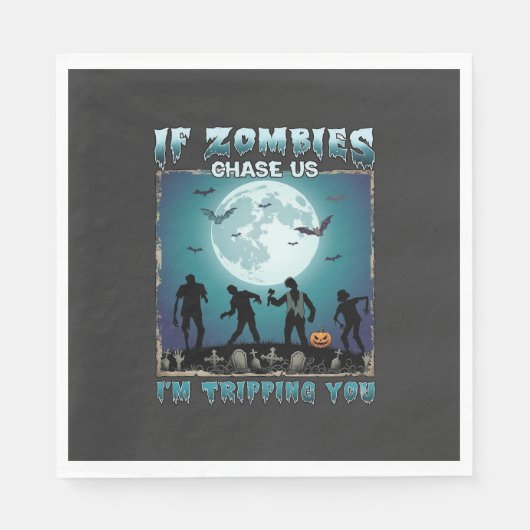 Halloween wenn Zombies uns jagen_1 Serviette (Vorderseite)