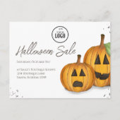 Halloween-Werbepumpen QR-Code Postkarte (Vorderseite)