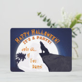 Halloween - Werden Sie bei uns, wenn Sie es wagen Einladung (Stehend Vorderseite)