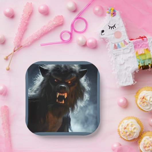 Halloween - Werewolf 1 Pappteller (Party)