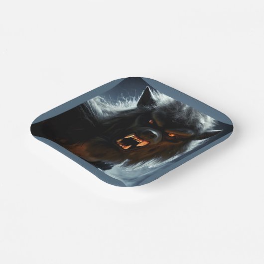 Halloween - Werewolf 1 Pappteller (Gewinkelt)