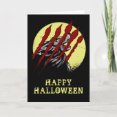 Halloween Werewolf Beängstigend Howling Wolf Karte (Vorderseite)