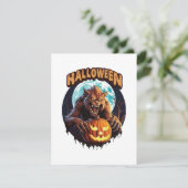 Halloween Werewolf Begleitkarte (Stehend Vorderseite)