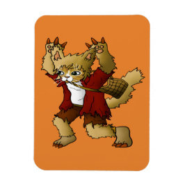 Halloween Werewolf Cat Magnet