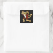 Halloween Werewolf Cat Quadratischer Aufkleber (Tasche)