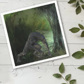 Halloween Werewolf Dark Forest Serviette