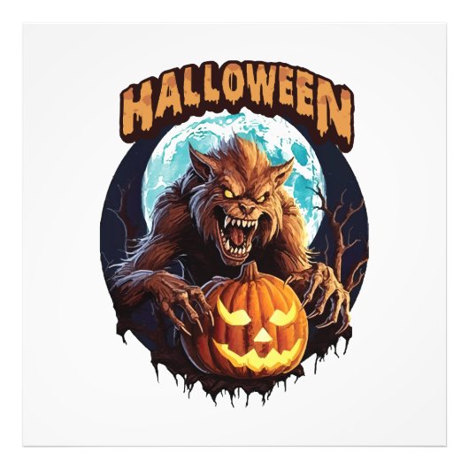 Halloween Werewolf Fotodruck (Vorne)