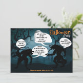 Halloween Werewolf-Party Einladung (Stehend Vorderseite)