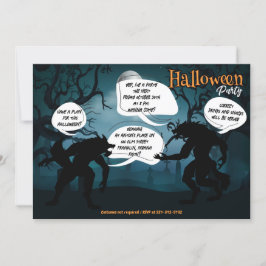Halloween Werewolf-Party Einladung
