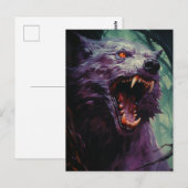 Halloween Werewolf Postkarte (Vorne/Hinten)