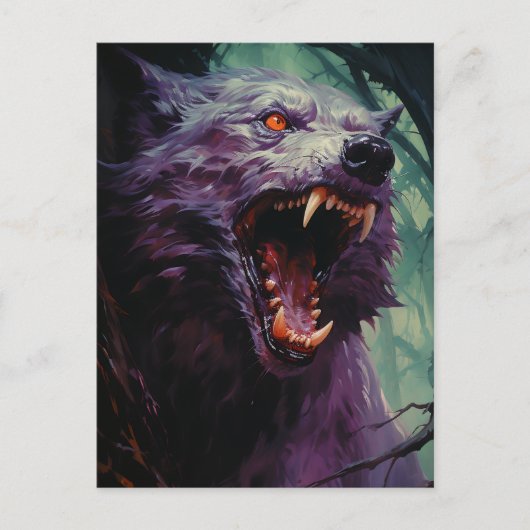 Halloween Werewolf Postkarte (Vorderseite)