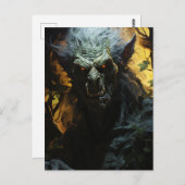 Halloween Werewolf Postkarte (Vorne/Hinten)