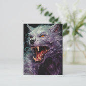 Halloween Werewolf Postkarte (Stehend Vorderseite)
