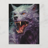 Halloween Werewolf Postkarte (Vorderseite)