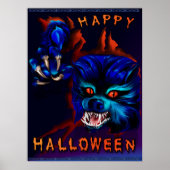 Halloween Werewolf Print Poster (Vorne)