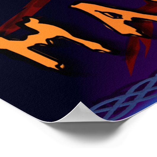 Halloween Werewolf Print Poster (Ecke)