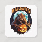 Halloween Werewolf Quadratische Visitenkarte (Vorderseite)