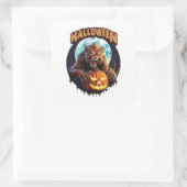 Halloween Werewolf Quadratischer Aufkleber (Tasche)