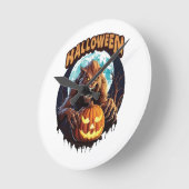 Halloween Werewolf Runde Wanduhr (Winkel)