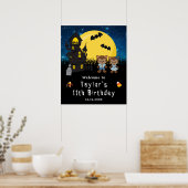 Halloween Werewolfs Blue Begrüßungszeichen Poster (Küche)