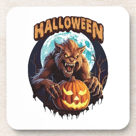 Halloween-Werwolf Getränkeuntersetzer (Vorderseite)