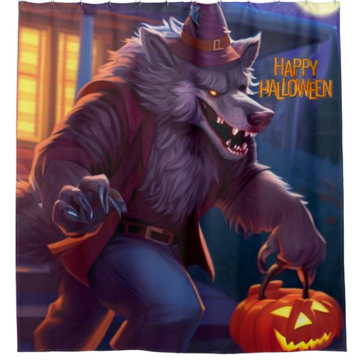 Halloween/Werwolf/Herbst/Herbst Duschvorhang (Vorderseite)