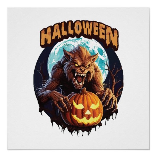 Halloween-Werwolf Poster (Vorderseite)