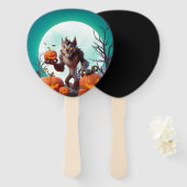 Halloween Werwolf und Kürbis Fächer (Vorne und Hinten)