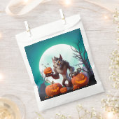 Halloween Werwolf und Kürbis Geschenktütchen (Ausgeschnitten)