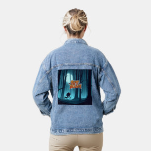 Halloween Werwolf und Kürbis Jeansjacke