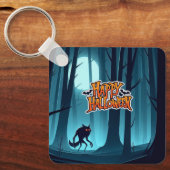Halloween Werwolf und Kürbis Schlüsselanhänger (Vorderseite)