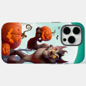 Halloween-Werwolf und Kürbisse Case-Mate iPhone Hülle (Rückseite (Horizontal))