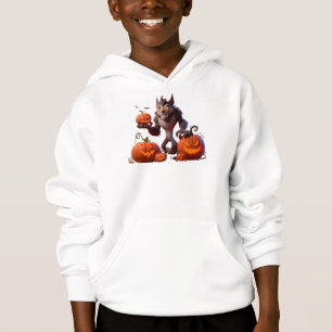 Halloween-Werwolf und Kürbisse Hoodie