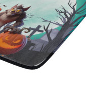 Halloween-Werwolf und Kürbisse Schneidebrett (Ecke)