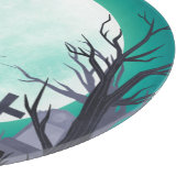 Halloween-Werwolf und Kürbisse Schneidebrett (Ecke)